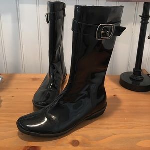 Aquatalia Patent Leather Rain Boots - Size 7